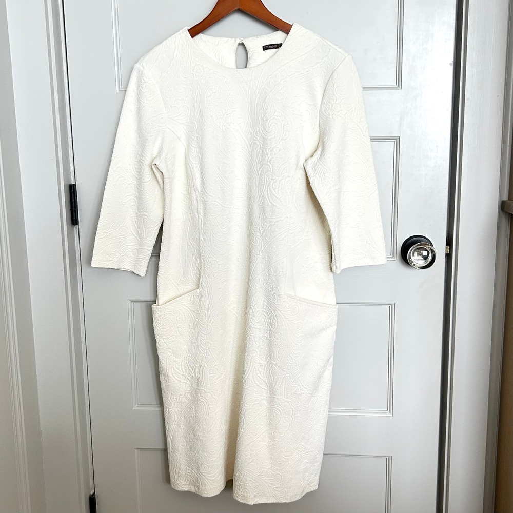 J. McLaughlin Cream Long Sleeve Dress, excellent condition